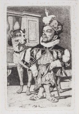  Lorenzo Delleani  (Pollone Biellese, 1840 - Torino, 1908) : Gli amici.  - Asta Stampe, Disegni e Dipinti dal XVI al XX secolo - Libreria Antiquaria Gonnelli - Casa d'Aste - Gonnelli Casa d'Aste