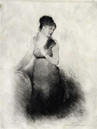  Giuseppe De Nittis  (Barletta, 1846 - Saint Germain en Laye, 1884) : Gabrielle.  - Asta Stampe, Disegni e Dipinti dal XVI al XX secolo - Libreria Antiquaria Gonnelli - Casa d'Aste - Gonnelli Casa d'Aste