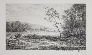  Charles Fran�ois Daubigny  (Parigi, 1817 - 1878) : L'approche de l'Orage.  - Auction Prints, Drawings and Paintings from 16th until 20th centuries - Libreria Antiquaria Gonnelli - Casa d'Aste - Gonnelli Casa d'Aste