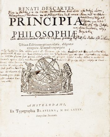  Descartes René : Opera omnia  Franz (van) Schooten  (1615 - 1660)  - Asta Libri, Manoscritti e Autografi - Libreria Antiquaria Gonnelli - Casa d'Aste - Gonnelli Casa d'Aste