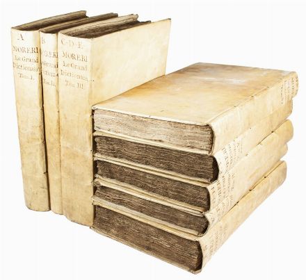  Moréri Louis : Le grand dictionaire historique, ou Le mélange curieux de l'histoire sacrée et profane [...] Tome premiere (-huitieme).  - Asta Libri, Manoscritti e Autografi - Libreria Antiquaria Gonnelli - Casa d'Aste - Gonnelli Casa d'Aste