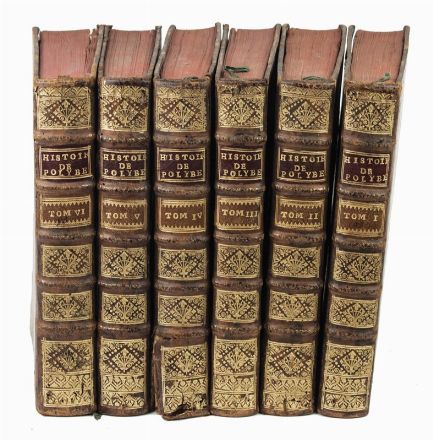  Polybius : Histoire [...], nouvellement traduit du grec par Dom Vincent Thuillier [...]. Tome premier (-sixième).  Vincent Thuillier  - Asta Libri, Manoscritti e Autografi - Libreria Antiquaria Gonnelli - Casa d'Aste - Gonnelli Casa d'Aste