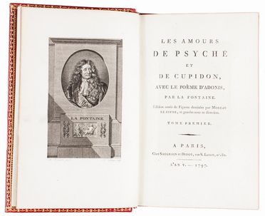  La Fontaine Jean (de) : Les amours de Psych et de Cupidon, avec le pome d'Adonis [...]. Tome premier (-second).  Remi Henri Delvaux, Jean-Michel Moreau  (Parigi, 1741 - 1814)  - Asta Libri, Manoscritti e Autografi - Libreria Antiquaria Gonnelli - Casa d'Aste - Gonnelli Casa d'Aste