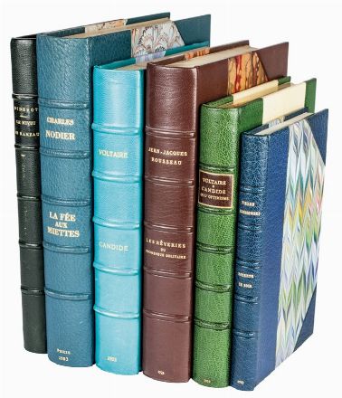 Lotto di 13 opere di letteratura francese figurate.  François-Marie Arouet (de) Voltaire, Denis Diderot  (Langres,, 1713 - Parigi,, 1784), Jean Jacques Rousseau  - Asta Libri, Manoscritti e Autografi - Libreria Antiquaria Gonnelli - Casa d'Aste - Gonnelli Casa d'Aste