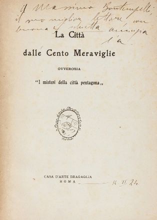  De Pisis Filippo : La citt� dalle cento meraviglie.  - Asta Libri, Manoscritti e Autografi - Libreria Antiquaria Gonnelli - Casa d'Aste - Gonnelli Casa d'Aste
