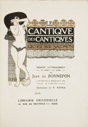  Bonnefon Jean : Le cantique des cantiques qui est su Salomon [...]. Illustrations de F. Kupka.  Frantisek Kupka  (Opocno, 1871 - Puteaux, 1957)  - Asta Libri, Manoscritti e Autografi - Libreria Antiquaria Gonnelli - Casa d'Aste - Gonnelli Casa d'Aste