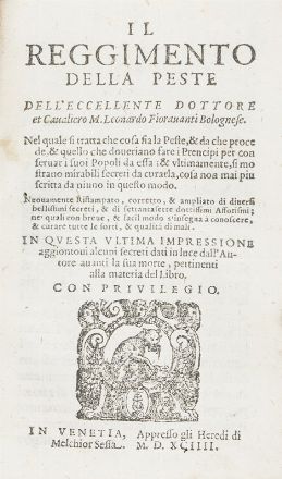  Fioravanti Leonardo : Della fisica [...]. Divisa in libri quattro.  - Asta Libri, Manoscritti e Autografi - Libreria Antiquaria Gonnelli - Casa d'Aste - Gonnelli Casa d'Aste