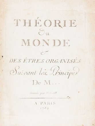  Bergasse Nicolas, Mesmer Franz Anton : Théorie du monde et des étres organisés suivant les principes de M... gravée par D'A: Ol.  - Asta Libri, Manoscritti e Autografi - Libreria Antiquaria Gonnelli - Casa d'Aste - Gonnelli Casa d'Aste