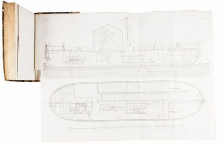  Cialdi Alessandro : Delle barche a vapore e di alquante proposizioni per rendere pi sicura e pi agevole la navigazione del Tevere e della sua foce in Fiumicino.  - Asta Libri, Manoscritti e Autografi - Libreria Antiquaria Gonnelli - Casa d'Aste - Gonnelli Casa d'Aste