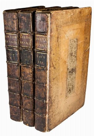  Suidas : Lexicon Graece & Latine [...] indicesque auctorum & rerum adjecit Ludolphus Kusterus... [Tomus I] (-III). Dizionari, Letteratura  Ludolf Kuster  (1670 - 1716), Aemilius Portus  - Auction Books, Manuscripts & Autographs - Libreria Antiquaria Gonnelli - Casa d'Aste - Gonnelli Casa d'Aste