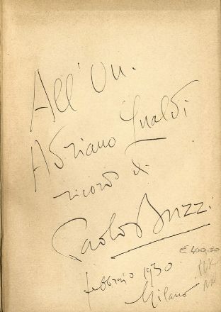  Buzzi Paolo : Insieme di 3 opere con dediche e firme autografe.  - Auction Books, Manuscripts & Autographs - Libreria Antiquaria Gonnelli - Casa d'Aste - Gonnelli Casa d'Aste