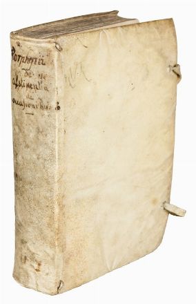  Porphyrius : Peri apoches empsychon biblia tessara [...]. De non necandis ad epulandum animantibus libri IIII...  François de Fougerolles  - Asta Libri, Manoscritti e Autografi - Libreria Antiquaria Gonnelli - Casa d'Aste - Gonnelli Casa d'Aste