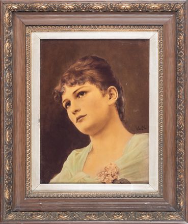  Alfred Seifert  (Praskolesy, 1850 - Monaco, 1901) : Lotto composto di due ritratti femminili.  - Auction Books & Graphics. Part I: Prints, Drawings & Paintings - Libreria Antiquaria Gonnelli - Casa d'Aste - Gonnelli Casa d'Aste
