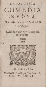  Parabosco Girolamo : La Fantesca comedia nuova [...]. Di nuovo con ogni diligenza stampata.  - Asta Libri & Grafica. Parte II: Autografi, Musica & Libri a Stampa - Libreria Antiquaria Gonnelli - Casa d'Aste - Gonnelli Casa d'Aste