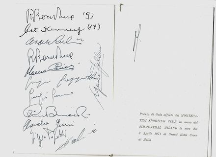 Raccolta di 6 tra men, cartoline, lettere e badge con firme autografe di alcuni grandi nomi dello sport.  - Asta Libri & Grafica. Parte II: Autografi, Musica & Libri a Stampa - Libreria Antiquaria Gonnelli - Casa d'Aste - Gonnelli Casa d'Aste