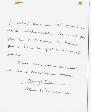 Raccolta di 16 tra lettere autografe e biglietti di regnanti e principi europei.  - Asta Libri & Grafica. Parte II: Autografi, Musica & Libri a Stampa - Libreria Antiquaria Gonnelli - Casa d'Aste - Gonnelli Casa d'Aste