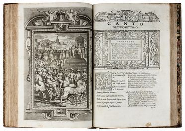  Tasso Torquato : La Gerusalemme liberata [...]. Con le annotationi di Scipion Gentili, e di Giulio Guastavini, Et li argomenti di Oratio Ariosti.  Scipione Gentili, Giulio Guastavini, Bernardo Castello  - Asta Libri & Grafica. Parte II: Autografi, Musica & Libri a Stampa - Libreria Antiquaria Gonnelli - Casa d'Aste - Gonnelli Casa d'Aste