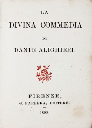  Alighieri Dante : La Divina Commedia. Dantesca, Letteratura italiana, Letteratura classica, Letteratura, Letteratura, Letteratura  - Auction Books & Graphics. Part II: Books, Manuscripts & Autographs - Libreria Antiquaria Gonnelli - Casa d'Aste - Gonnelli Casa d'Aste