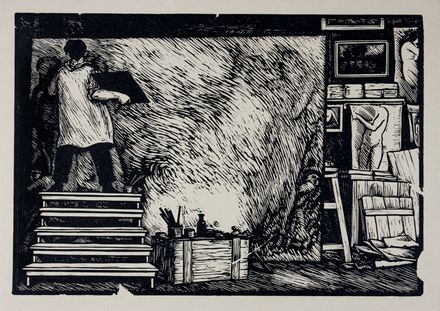  Giovanni Guerrini  (Imola, 1887 - Roma, 1972) : Un sogno.  - Asta Libri & Grafica. Parte I: Stampe, Disegni & Dipinti - Libreria Antiquaria Gonnelli - Casa d'Aste - Gonnelli Casa d'Aste