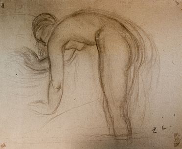  Elisabeth Chaplin  (Fontainebleau, 1890 - Firenze, 1982) : Nudo femminile.  - Auction Books & Graphics. Part I: Prints, Drawings & Paintings - Libreria Antiquaria Gonnelli - Casa d'Aste - Gonnelli Casa d'Aste