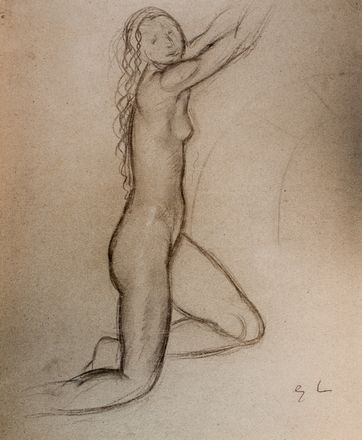  Elisabeth Chaplin  (Fontainebleau, 1890 - Firenze, 1982) : Nudo femminile.  - Auction Books & Graphics. Part I: Prints, Drawings & Paintings - Libreria Antiquaria Gonnelli - Casa d'Aste - Gonnelli Casa d'Aste