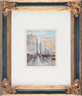  Oscar Ricciardi  (Napoli, 1864 - 1935) : Lotto composto di 2 dipinti.  - Auction Books & Graphics. Part I: Prints, Drawings & Paintings - Libreria Antiquaria Gonnelli - Casa d'Aste - Gonnelli Casa d'Aste