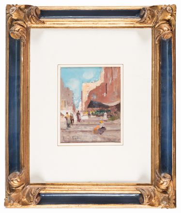  Oscar Ricciardi  (Napoli, 1864 - 1935) : Lotto composto di 2 dipinti.  - Auction Books & Graphics. Part I: Prints, Drawings & Paintings - Libreria Antiquaria Gonnelli - Casa d'Aste - Gonnelli Casa d'Aste