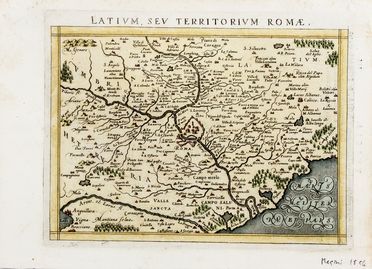  Giovanni Antonio Magini  (Padova, 1555 - Bologna, 1617) : Lotto composto di 3 carte. Latium, seu territorium Romae. Tuscia. Italia.  - Asta Libri & Grafica. Parte I: Stampe, Disegni & Dipinti - Libreria Antiquaria Gonnelli - Casa d'Aste - Gonnelli Casa d'Aste