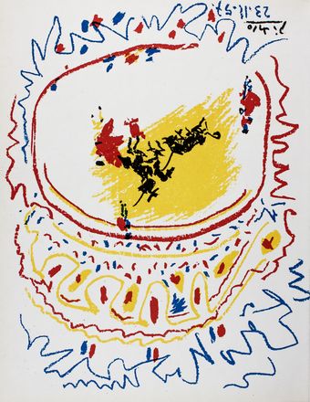  Joan Mir  (Montroig, 1893 - Palma di Majorca, 1983) : Litografia da Derriere le Miroir.  Marc Chagall  (Vitebsk, 1887 - St. Paul de  Vence, 1985), Pablo Picasso  (Malaga, 1881 - Mougins, 1973)  - Auction Books & Graphics. Part I: Prints, Drawings & Paintings - Libreria Antiquaria Gonnelli - Casa d'Aste - Gonnelli Casa d'Aste