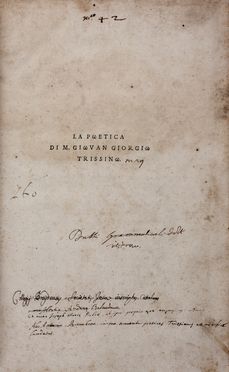  Trissino Gian Giorgio : La poetica. Letteratura italiana, Letteratura  - Auction Books & Graphics. Part II: Books, Manuscripts & Autographs - Libreria Antiquaria Gonnelli - Casa d'Aste - Gonnelli Casa d'Aste