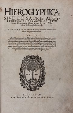  Valeriano Pierio : Hieroglyphica, sive de sacris Aegyptiorum, aliarumque gentium literis commentarii...	  Tobias Stimmer  - Asta Libri & Grafica. Parte II: Autografi, Musica & Libri a Stampa - Libreria Antiquaria Gonnelli - Casa d'Aste - Gonnelli Casa d'Aste