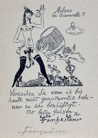  Michel Fingesten  (Buczkowitz, 1883 - Cerisano, 1943) : Lotto di 8 grafiche.  - Auction Books & Graphics. Part I: Prints, Drawings & Paintings - Libreria Antiquaria Gonnelli - Casa d'Aste - Gonnelli Casa d'Aste