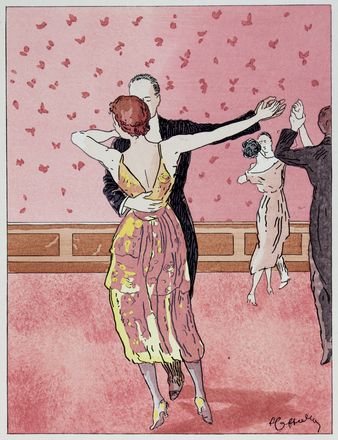  Robert tienne Bonfils  (Francia, 1886 - 1972) : Beaulieau dans les fleurs.  - Asta Libri & Grafica. Parte I: Stampe, Disegni & Dipinti - Libreria Antiquaria Gonnelli - Casa d'Aste - Gonnelli Casa d'Aste