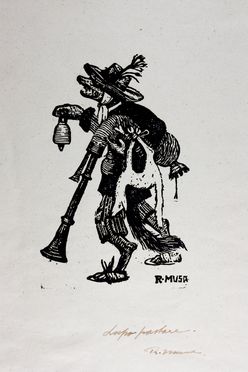  Romeo Musa  (Calice di Bedonia, 1882 - Milano, 1940) : Lotto di 4 xilografie.  - Asta Libri & Grafica. Parte I: Stampe, Disegni & Dipinti - Libreria Antiquaria Gonnelli - Casa d'Aste - Gonnelli Casa d'Aste
