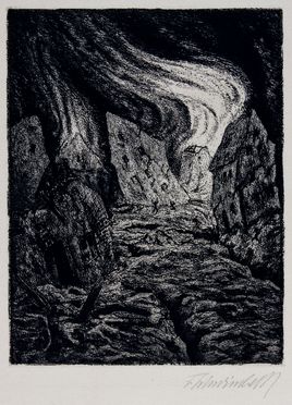  Fritz Schwimbeck  (Monaco, 1889 - 1972) : Die Schatten.  - Asta Libri & Grafica. Parte I: Stampe, Disegni & Dipinti - Libreria Antiquaria Gonnelli - Casa d'Aste - Gonnelli Casa d'Aste