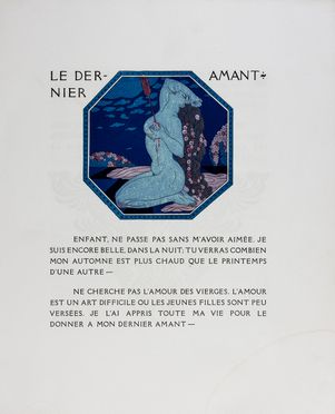  George Barbier  (Nantes, 1882 - Parigi, 1932) : Lotto composto di 5 vignette da Les chansons de Bilitis di Lous Pierre.  Pierre Lous  - Auction Books & Graphics. Part I: Prints, Drawings & Paintings - Libreria Antiquaria Gonnelli - Casa d'Aste - Gonnelli Casa d'Aste