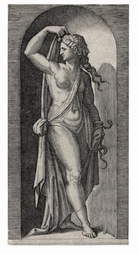  Marcantonio Raimondi  (Molinella,, 1480 - Bologna,, 1534) : Lotto di 2 fogli dalla serie Le virt.  - Asta Libri & Grafica. Parte I: Stampe, Disegni & Dipinti - Libreria Antiquaria Gonnelli - Casa d'Aste - Gonnelli Casa d'Aste