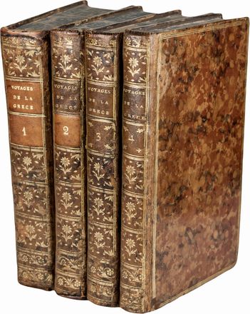  Guys Pierre Augustin : Voyage littéraire de la Grece ou lettres sur les grecs, anciens et modernes, avec un parallele de leurs moeurs [...]. Tome premier (-quatrieme).  - Asta Libri & Grafica. Parte II: Autografi, Musica & Libri a Stampa - Libreria Antiquaria Gonnelli - Casa d'Aste - Gonnelli Casa d'Aste