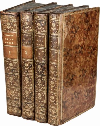  Guys Pierre Augustin : Voyage littraire de la Grece ou lettres sur les grecs, anciens et modernes, avec un parallele de leurs moeurs [...]. Tome premier (-quatrieme).  - Asta Libri & Grafica. Parte II: Autografi, Musica & Libri a Stampa - Libreria Antiquaria Gonnelli - Casa d'Aste - Gonnelli Casa d'Aste