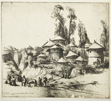  Lino Bianchi Barriviera  (Montebelluna, 1906 - Acilia, 1985) : Insieme di 3 acqueforti dai Paesaggi di Eritrea e Etiopia.  - Asta Libri & Grafica - Libreria Antiquaria Gonnelli - Casa d'Aste - Gonnelli Casa d'Aste