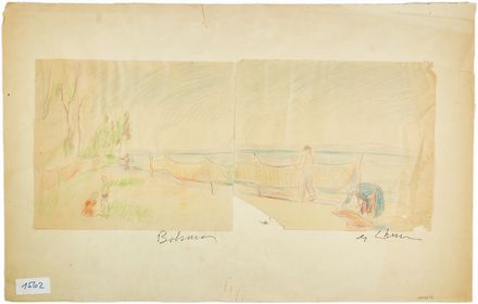  Elisabeth Chaplin  (Fontainebleau, 1890 - Firenze, 1982) : Lotto composto di 3 disegni.  - Auction Books & Graphics - Libreria Antiquaria Gonnelli - Casa d'Aste - Gonnelli Casa d'Aste