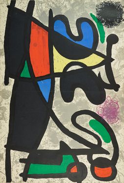  Joan Miró  (Montroig, 1893 - Palma di Majorca, 1983) : Lotto composto di 2 manifesti + 1 lito tratta da Derrière le miroir.  - Auction Books & Graphics - Libreria Antiquaria Gonnelli - Casa d'Aste - Gonnelli Casa d'Aste