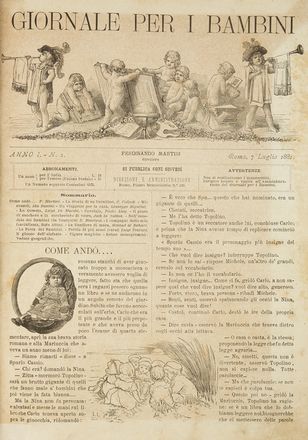 Giornale per i bambini.  Carlo Collodi  - Asta Libri & Grafica - Libreria Antiquaria Gonnelli - Casa d'Aste - Gonnelli Casa d'Aste