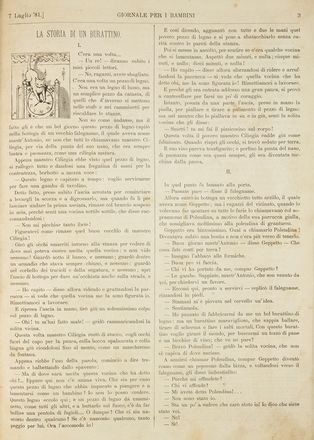 Giornale per i bambini.  Carlo Collodi  - Asta Libri & Grafica - Libreria Antiquaria Gonnelli - Casa d'Aste - Gonnelli Casa d'Aste