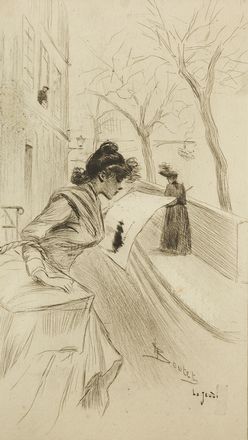  Henri Boutet  (Sainte-Hermine, Vend�e, 1857 - Parigi, 1919) : Nudo femminile di schiena.  - Asta Libri & Grafica - Libreria Antiquaria Gonnelli - Casa d'Aste - Gonnelli Casa d'Aste
