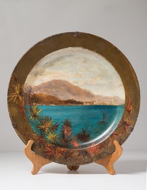  Carlo Manziana  (1849 - 1925) : Lotto composto di 2 piatti dipinti.  - Asta Libri & Grafica - Libreria Antiquaria Gonnelli - Casa d'Aste - Gonnelli Casa d'Aste