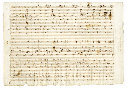  Bellini Vincenzo : Carta musicale autografa - con correzioni e cancellature - dall'opera 'Norma'.	 Musica, Musica, Teatro, Spettacolo  - Auction Books & Graphics - Libreria Antiquaria Gonnelli - Casa d'Aste - Gonnelli Casa d'Aste