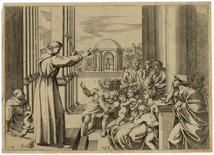  Giuseppe Maria Crespi (detto lo Spagnolo)  (Bologna, 1665 - 1747) : Nativit� con pastore in adorazione ed agnello.  Simon II Guillain  (Parigi, 1618 - 1658)  - Asta Libri & Grafica - Libreria Antiquaria Gonnelli - Casa d'Aste - Gonnelli Casa d'Aste
