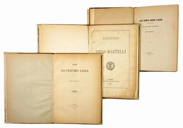  Martelli Diego : Per Silvestro Lega. Ricordo. Arte  Silvestro Lega  (Modigliana, 1826 - Firenze, 1895)  - Auction Books & Graphics - Libreria Antiquaria Gonnelli - Casa d'Aste - Gonnelli Casa d'Aste