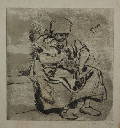  Piero Bernardini  (Firenze, 1891 - 1974) : Lotto composto di 1 disegno e 1 incisione.  - Asta Libri & Grafica - Libreria Antiquaria Gonnelli - Casa d'Aste - Gonnelli Casa d'Aste